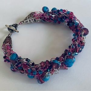 Wire Crochet Beaded Bracelet/Anklet